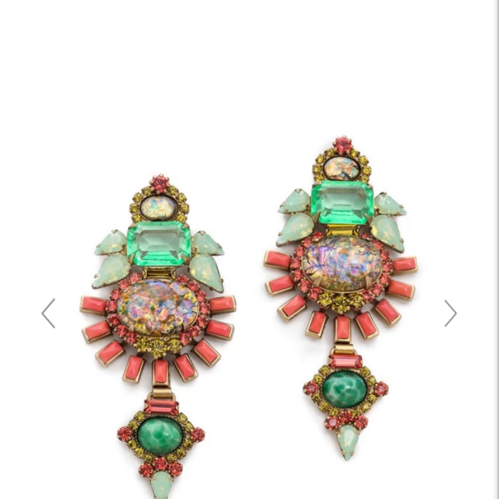 Elizabeth Cole Limited Edition Fire Opal Henning Earrings